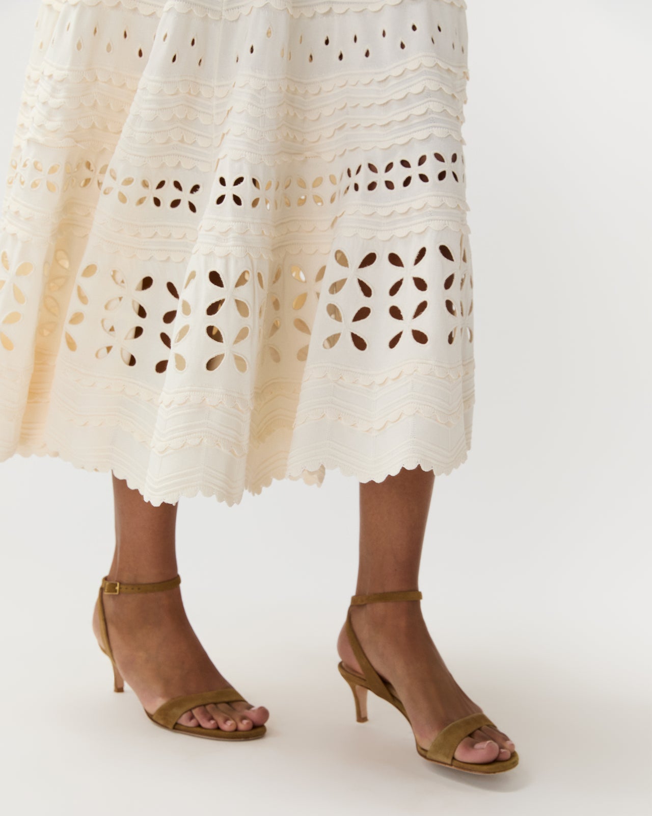 Annisa Eyelet Skirt in Cowrie