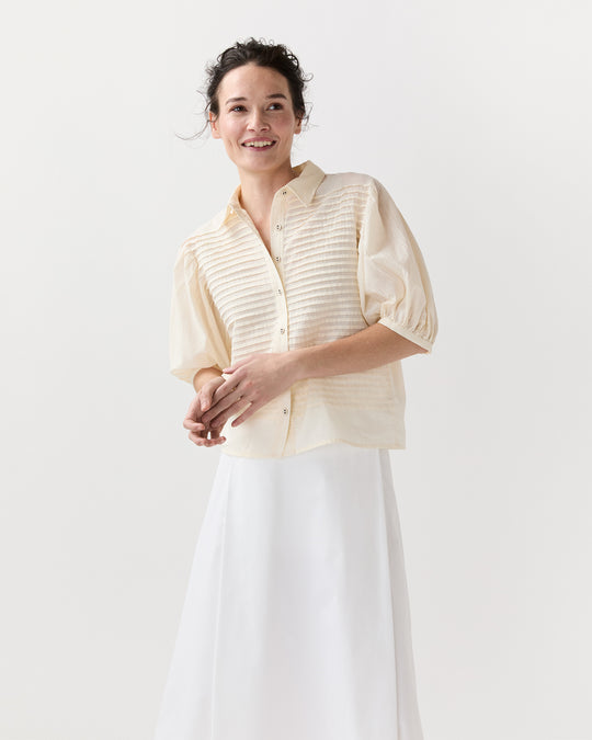 Cordelia Button Up Top in Cowrie