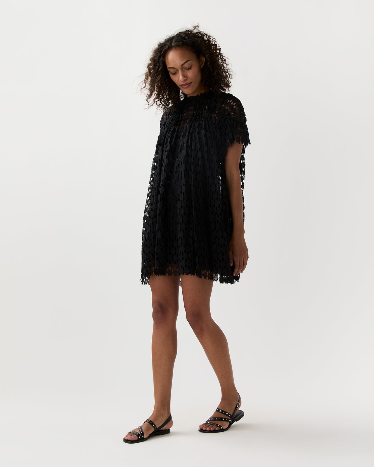 Layla Mini Dress in Noir
