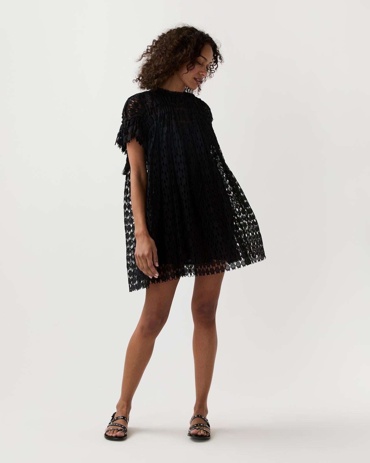 Layla Mini Dress in Noir