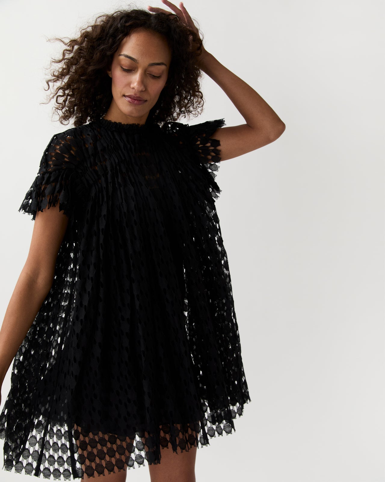 Layla Mini Dress in Noir