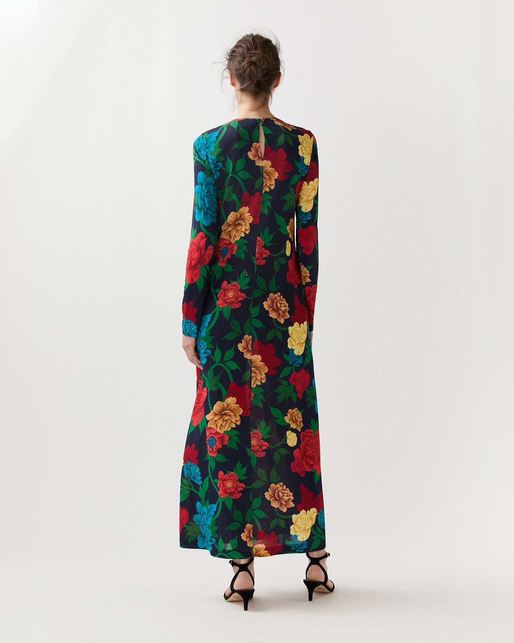 Long Sleeve Swing Dress in Queen Peony - La DoubleJ | Shop Ann