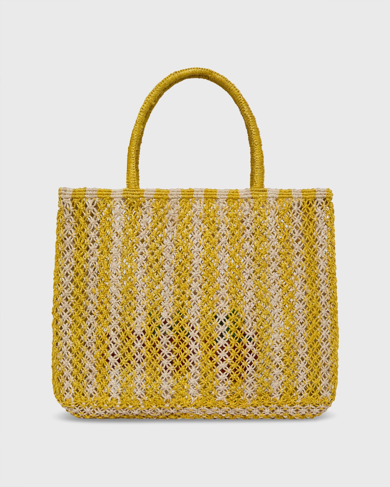 Small Tomatoes Tote in Natural/Yellow/Scarlet