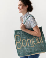 Load image into Gallery viewer, Large Bonjour Tote in Sky/Natural
