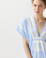Load image into Gallery viewer, Gasira V-Neck Caftan in Debre Sky
