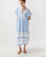 Load image into Gallery viewer, Gasira V-Neck Caftan in Debre Sky
