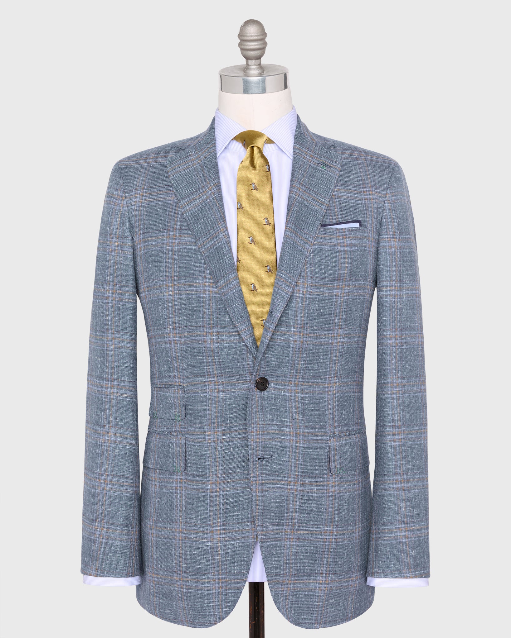 Brunswick ジップアップジャケット SUN RIDGE Virgil No. 4 Jacket in Blue/Sky/Mocha Plaid Hopsack | Shop Sid