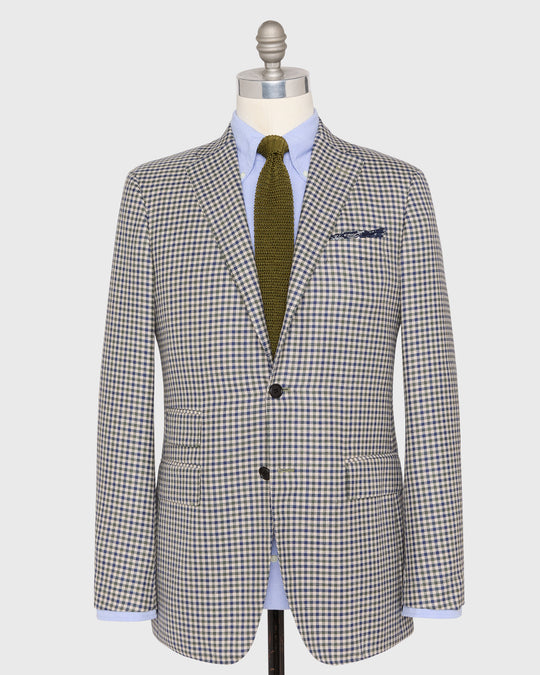 Virgil No. 3 Jacket in Spruce/Navy/Oat Check Twill