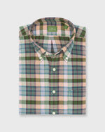 Load image into Gallery viewer, Handmade Button-Down Sport Shirt in Pink/Olive/Navy Madras
