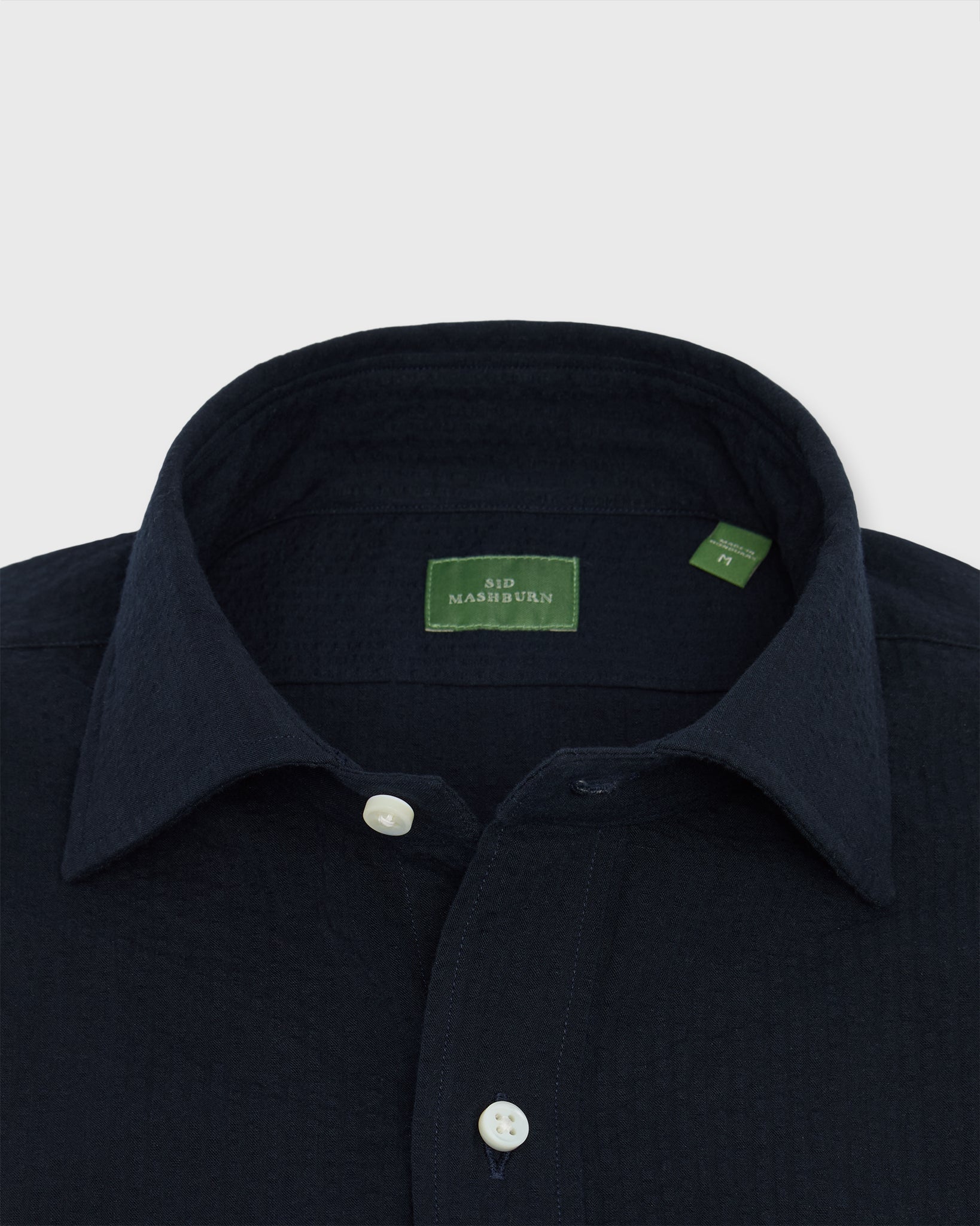 Marquez Shirt in Navy Seersucker | Sid Mashburn | Shop Sid Mashburn