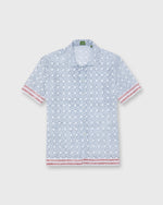 Load image into Gallery viewer, Ripley Shirt in Bone/Blue/Red Block Print
