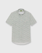 Load image into Gallery viewer, Short-Sleeved Button-Down Sport Shirt in Pink/Lavender/Multi Agnes Meadow Liberty Fabric
