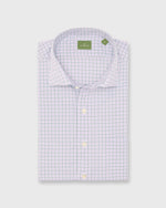 Load image into Gallery viewer, Spread Collar Sport Shirt in Sage/Lavender/Sky Check Poplin
