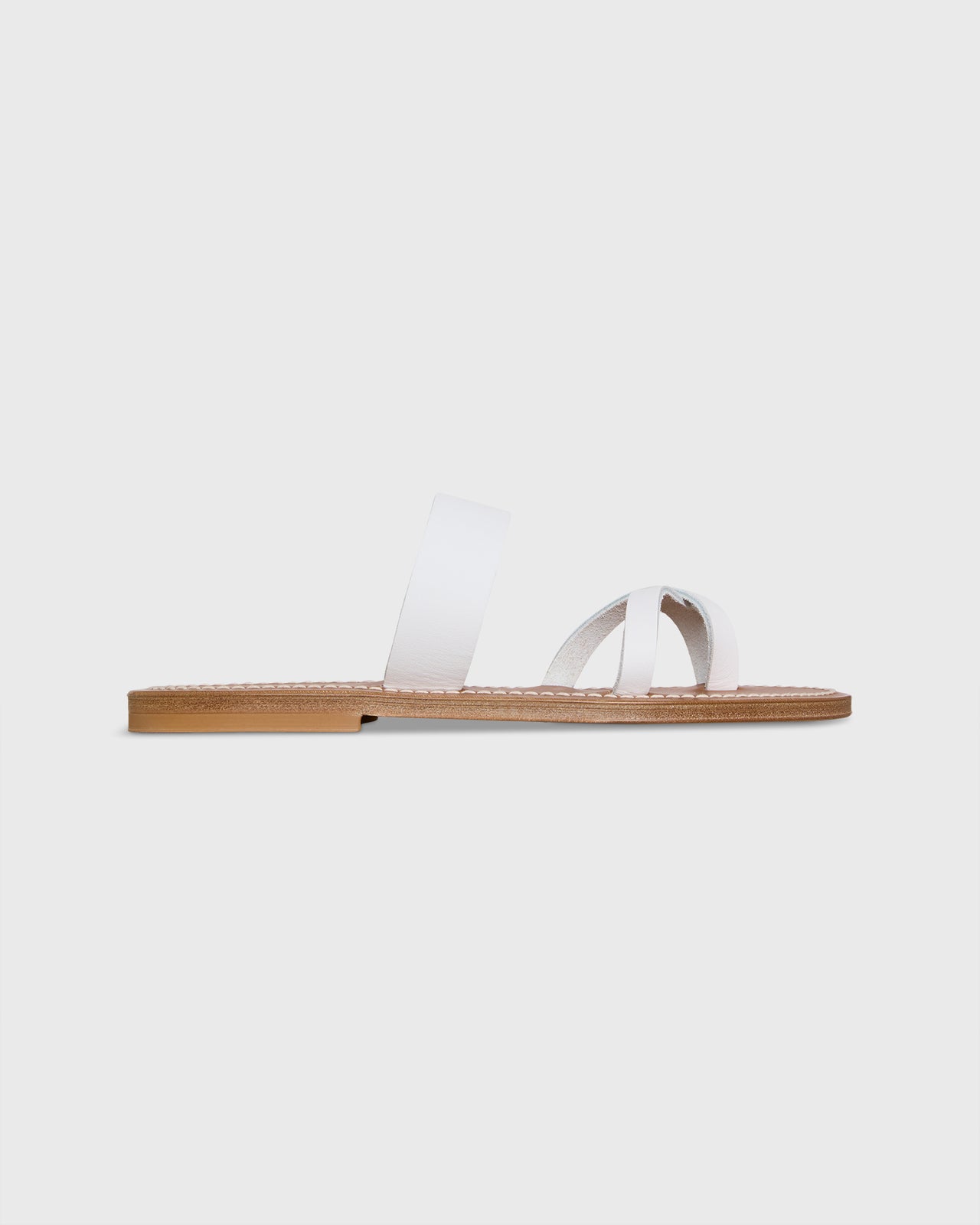 Tonkin Sandal in White Leather