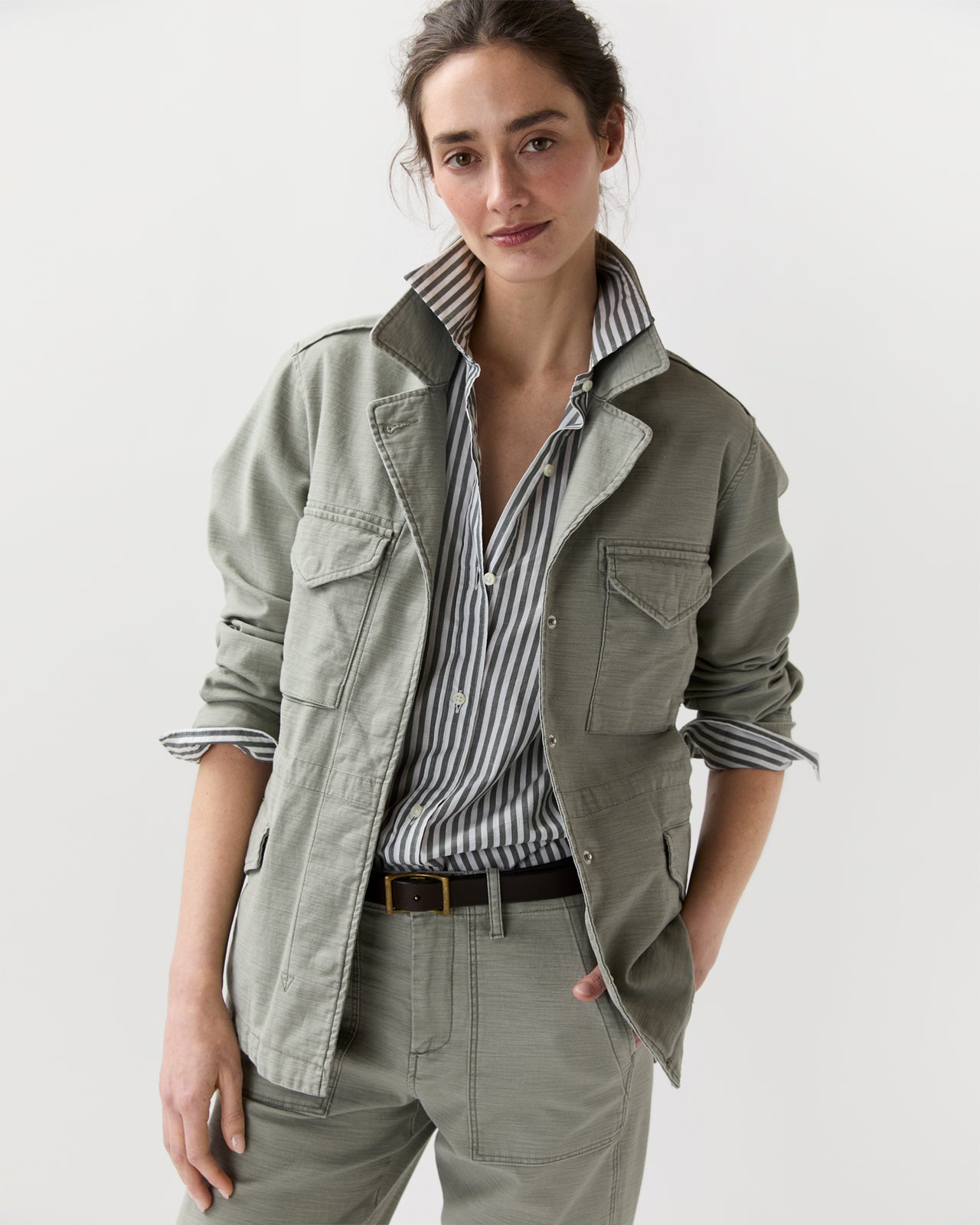Fatigue Jacket in Sage | Ann Mashburn