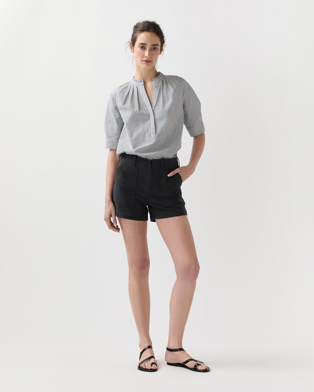Surplus Shorts in Washed Black