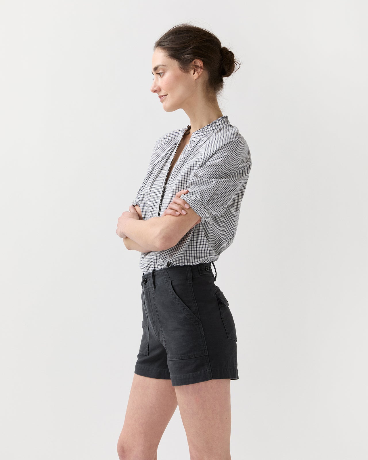 Surplus Shorts in Washed Black