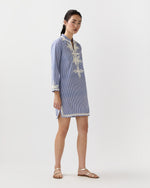 Load image into Gallery viewer, Casablanca Mini Dress in Light Blue Stripes
