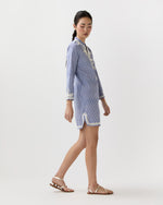 Load image into Gallery viewer, Casablanca Mini Dress in Light Blue Stripes
