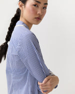 Load image into Gallery viewer, Casablanca Mini Dress in Light Blue Stripes
