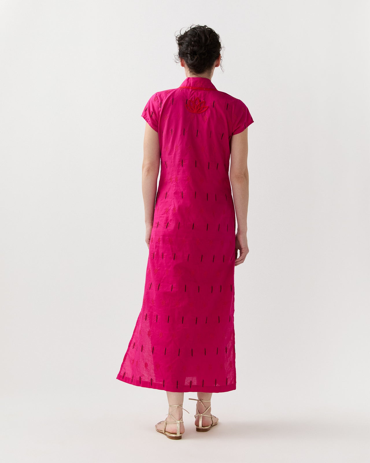 New York Maxi Boho Dress in Fuchsia