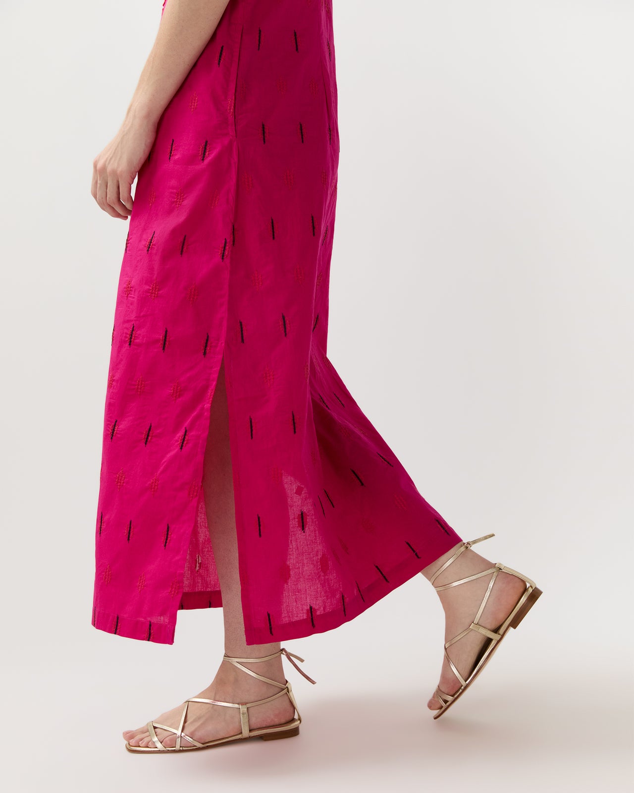 New York Maxi Boho Dress in Fuchsia