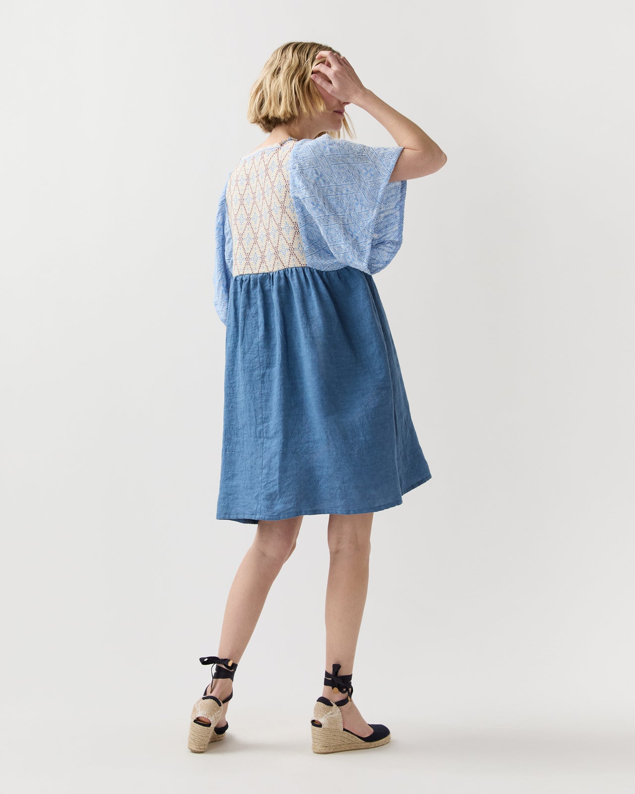 Laura Short Dress in Blue