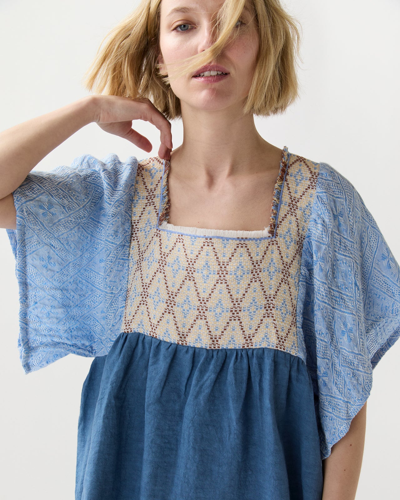 Laura Short Dress in Blue