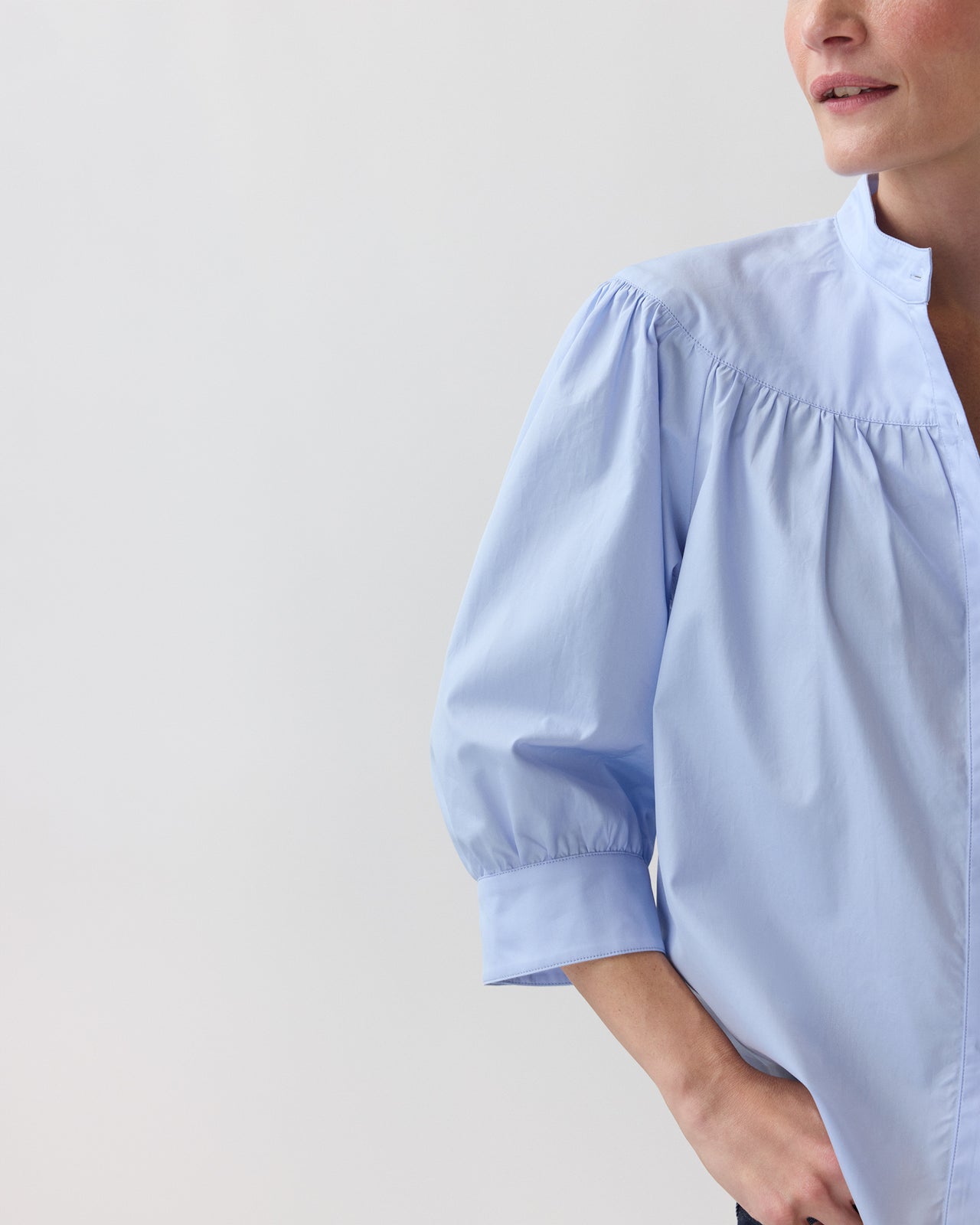 Natalie Blouse in Pale Blue