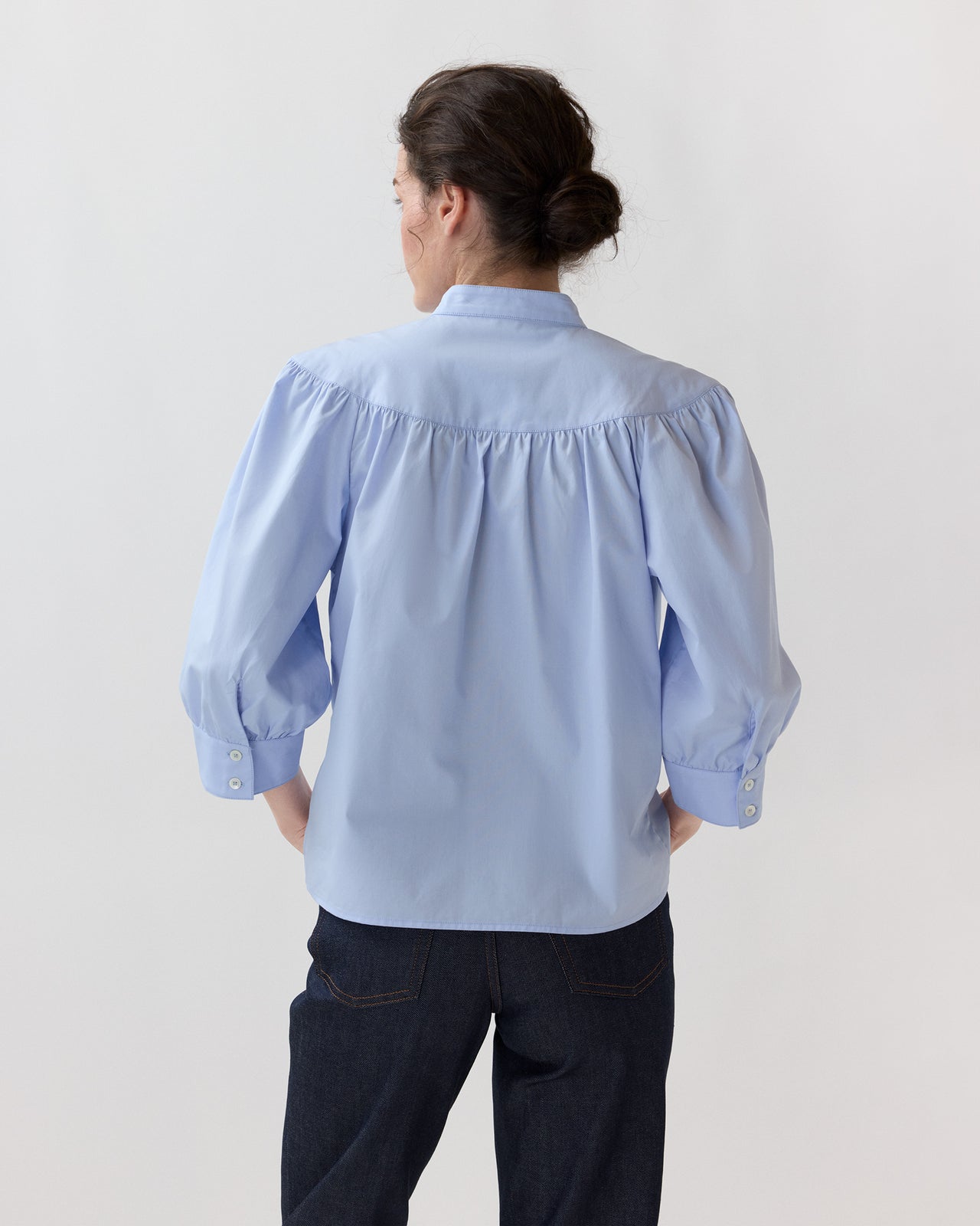 Natalie Blouse in Pale Blue