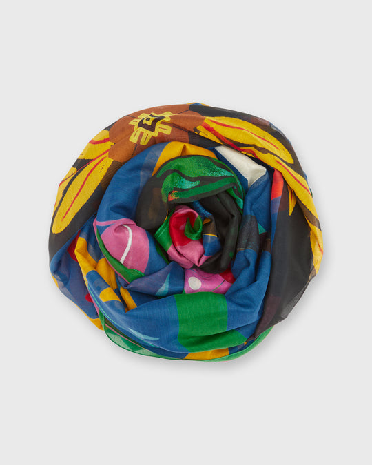 Cotton Silk Scarf in Dreaming Tree