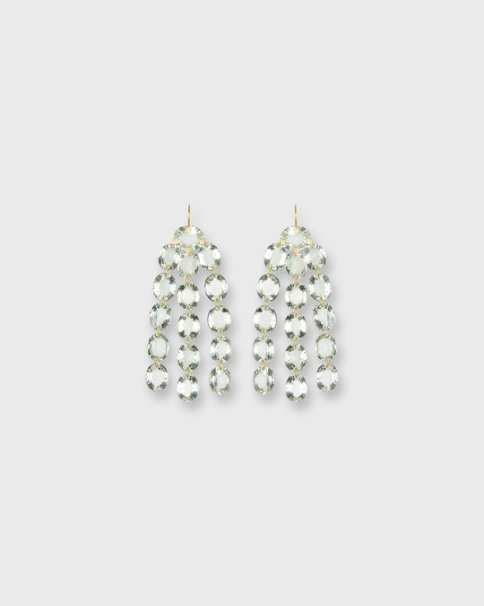 Gem Waterfall Earrings in Green Quartz