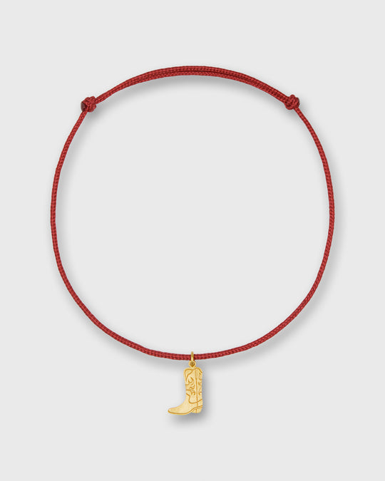 Santiag Charm Bracelet in Gold/Assorted Color Cord