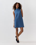 Load image into Gallery viewer, Rebel Dress in Heather Denim Cotton/Silk
