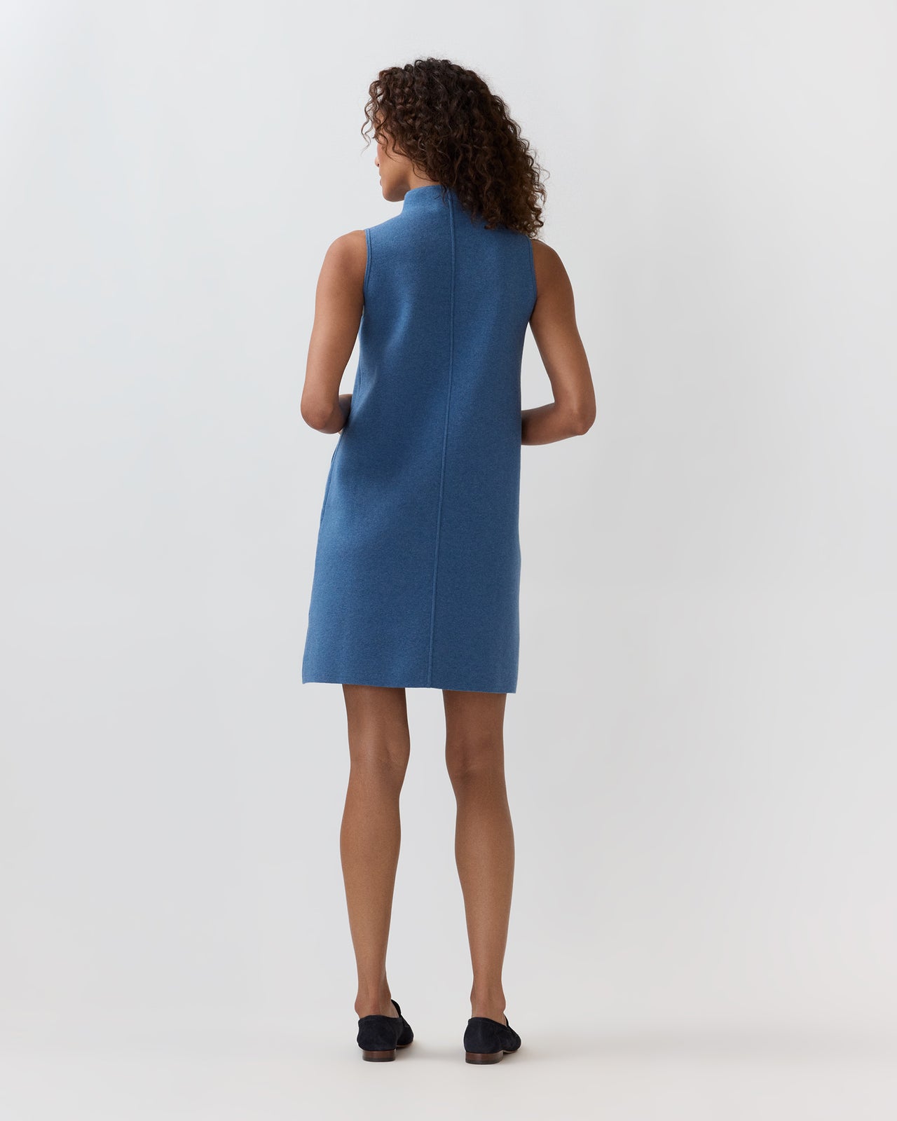 Rebel Dress in Heather Denim Cotton/Silk