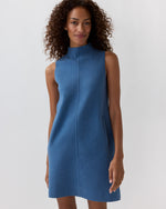Load image into Gallery viewer, Rebel Dress in Heather Denim Cotton/Silk
