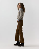 Load image into Gallery viewer, Kendall Flare 5-Pocket Jean in Chestnut Stretch Corduroy

