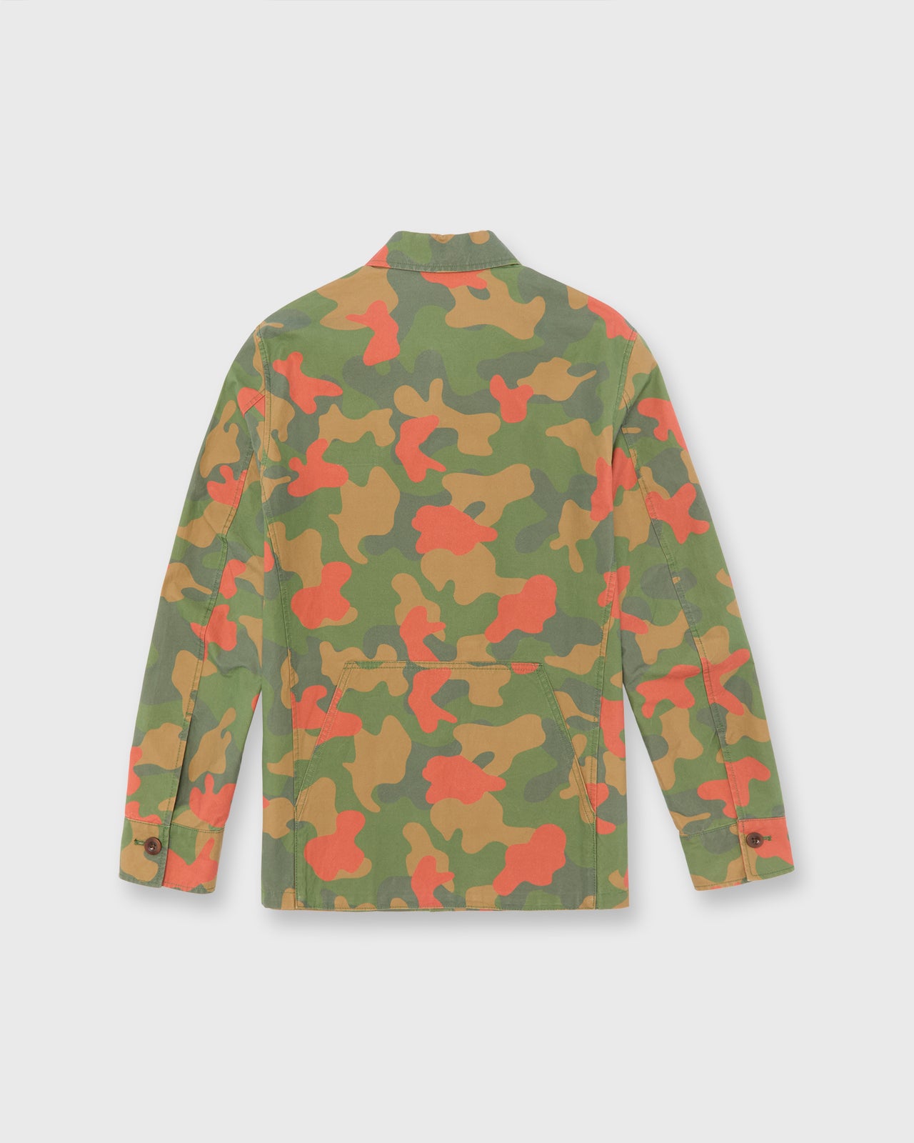 Military Jacket in Swiss Camo Dry Waxed Poplin