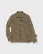 Load image into Gallery viewer, Military Jacket in Brown/Lovat/Oat Guncheck Hopsack

