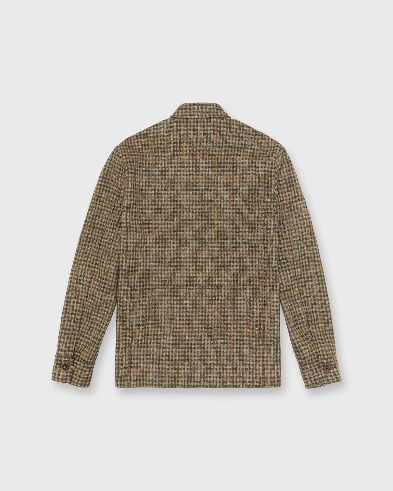 Military Jacket in Brown/Lovat/Oat Guncheck Hopsack