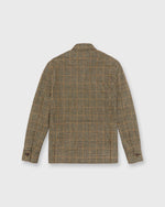 Load image into Gallery viewer, Military Jacket in Brown/Lovat/Oat Guncheck Hopsack
