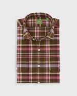 Load image into Gallery viewer, Work Shirt in Brown/Lavender/Pink Plaid Flannel

