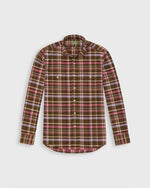 Load image into Gallery viewer, Work Shirt in Brown/Lavender/Pink Plaid Flannel
