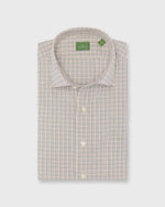 Load image into Gallery viewer, Spread Collar Sport Shirt in Pink/Olive/Blue Tattersall Poplin
