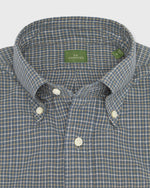 Load image into Gallery viewer, Button-Down Sport Shirt in Spruce/Khaki/Bone Tattersall Madras
