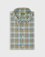 Load image into Gallery viewer, Button-Down Sport Shirt in Green/Blue/Umber Check Flannel
