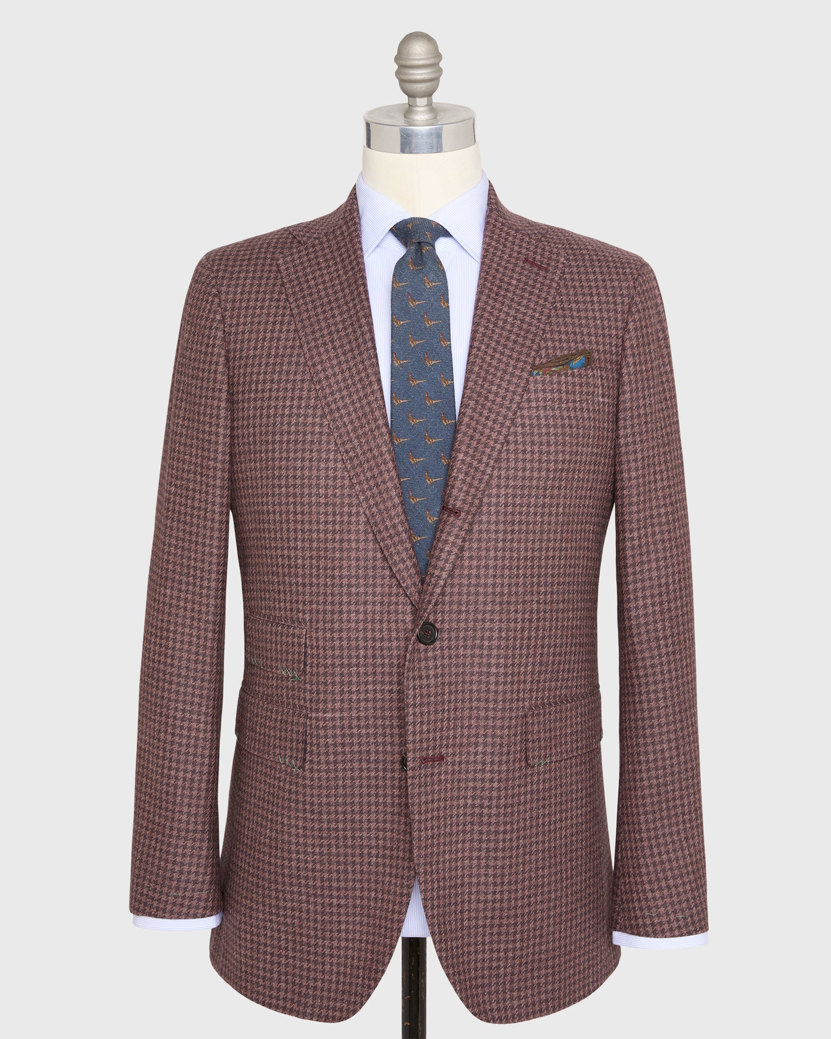 Virgil No. 3 Jacket in Orchid/Bordeaux Houndstooth Hopsack | Shop