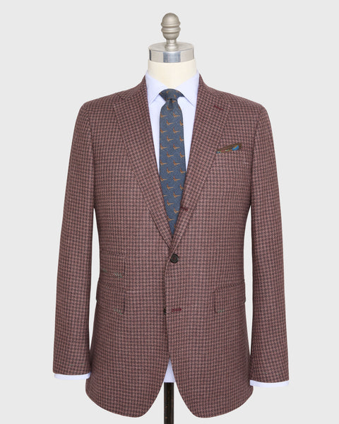 Virgil No. 3 Jacket in Orchid/Bordeaux Houndstooth Hopsack | Shop