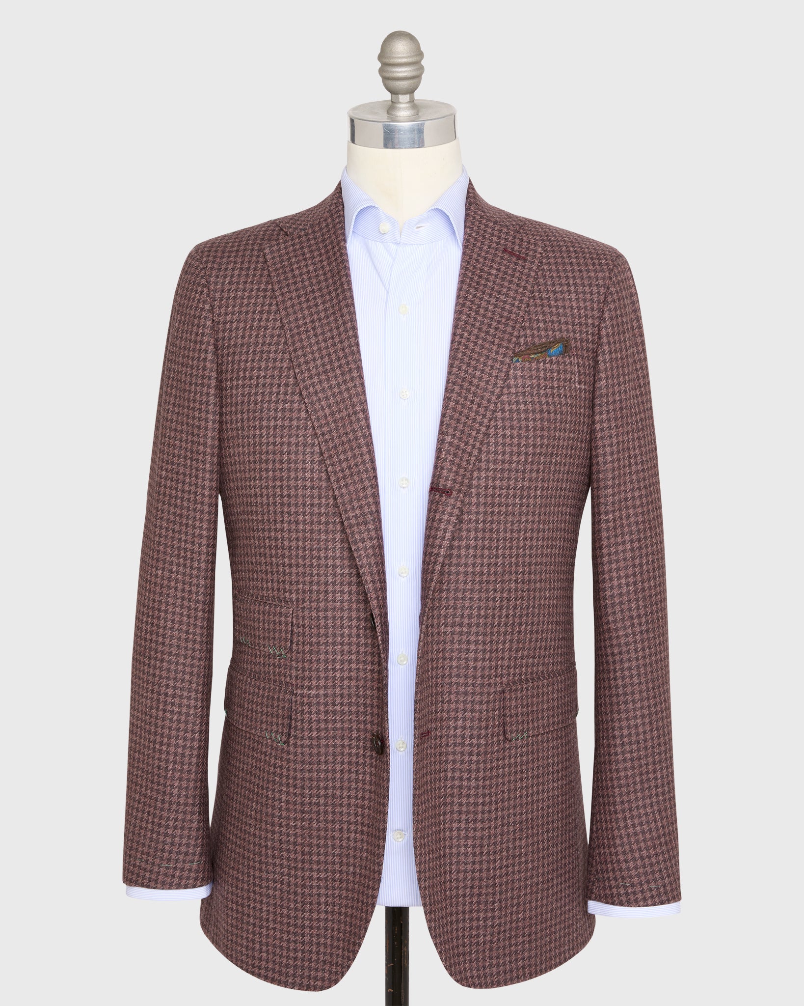 Virgil No. 3 Jacket in Orchid/Bordeaux Houndstooth Hopsack | Shop