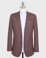 Load image into Gallery viewer, Virgil No. 3 Jacket in Orchid/Bordeaux Houndstooth Hopsack
